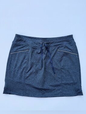 Tangerine Blue Skort Built-In Shorts Zip Pockets Activewear XL NWOT